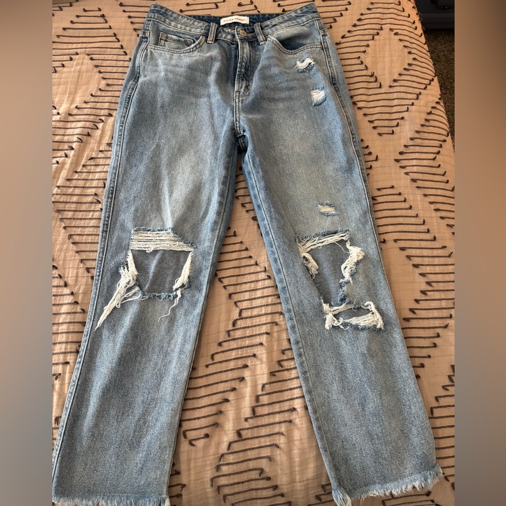 Flying Monkey Distressed Light Blue Jeans